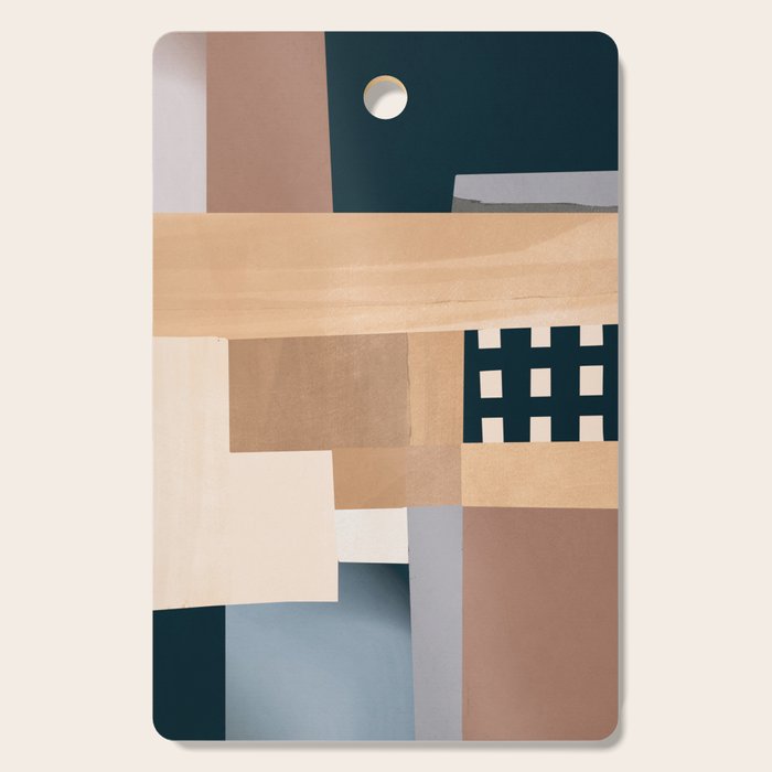 Modern Abstraction Mocha Mousse 3 Cutting Board Gallery Image 1