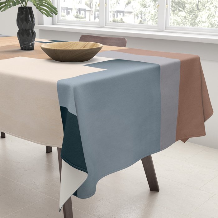 Modern Abstraction Mocha Mousse 3 Tablecloth Gallery Image 3