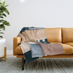 Modern Abstraction Mocha Mousse 3 Throw Blanket Gallery Image 1