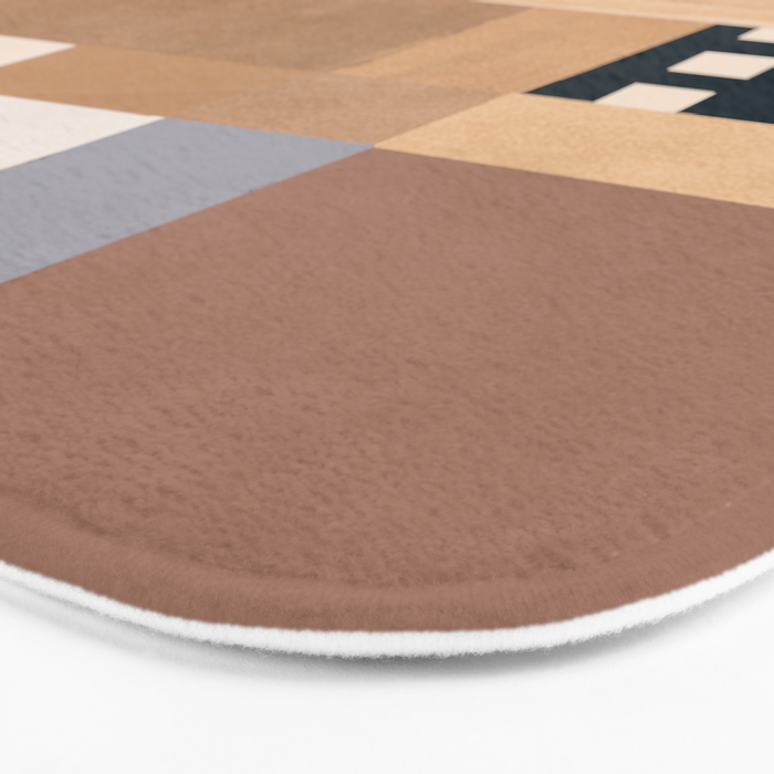 Modern Abstraction Mocha Mousse 3 Bath Mat Gallery Image 3