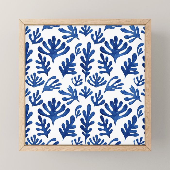 Matisse Blue Cut Outs Mid Century Modern Art Pattern Mini Art Print Gallery Image 1