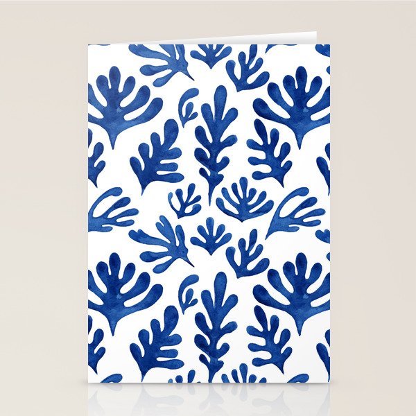 Matisse Blue Cut Outs Mid Century Modern Art Pattern Stationery Card Gallery Image 2