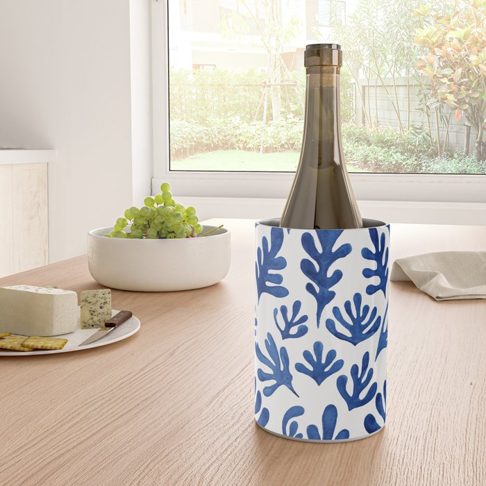 Matisse Blue Cut Outs Mid Century Modern Art Pattern Wine Chiller Gallery Image 4