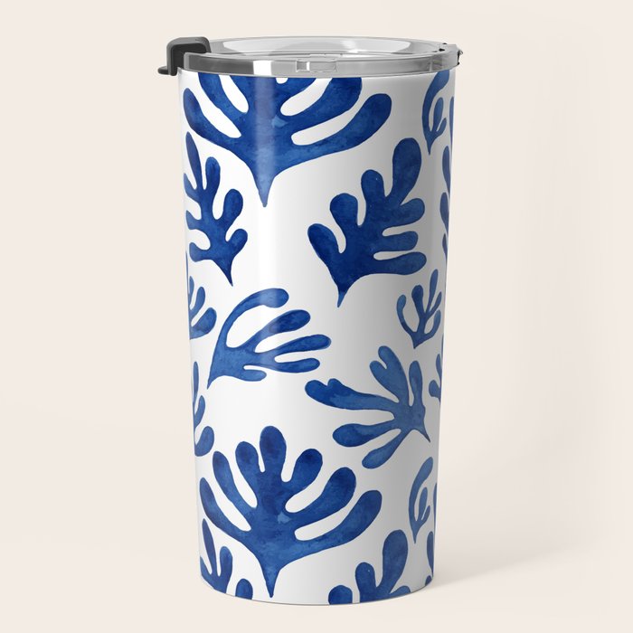 Matisse Blue Cut Outs Mid Century Modern Art Pattern Travel Mug Gallery Image 3