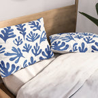 Matisse Blue Cut Outs Mid Century Modern Art Pattern Pillow Sham Gallery Image 2