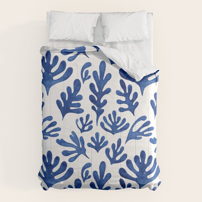 Matisse Blue Cut Outs Mid Century Modern Art Pattern Comforter Gallery Image 6