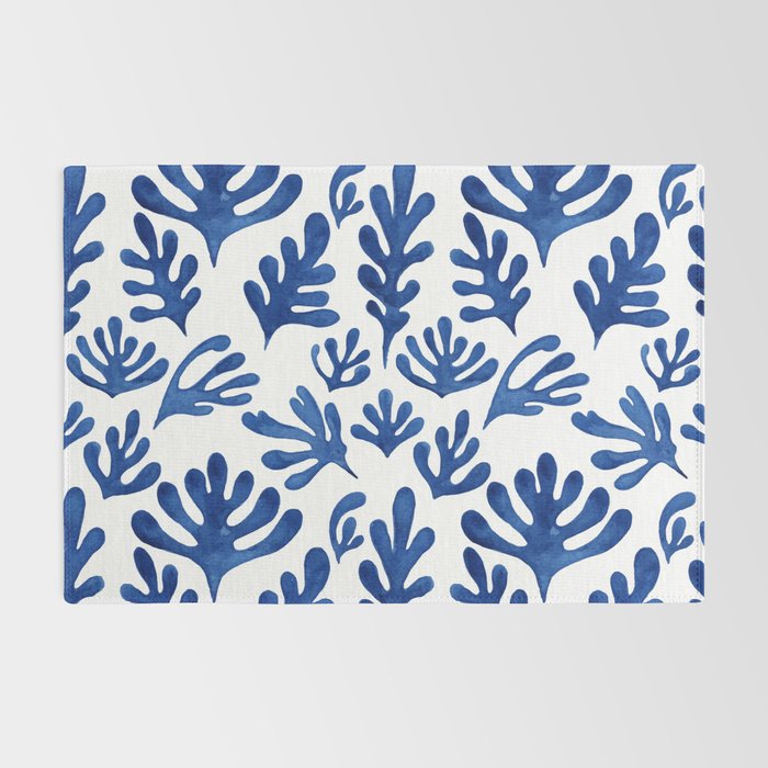 Matisse Blue Cut Outs Mid Century Modern Art Pattern Rug Gallery Image 2