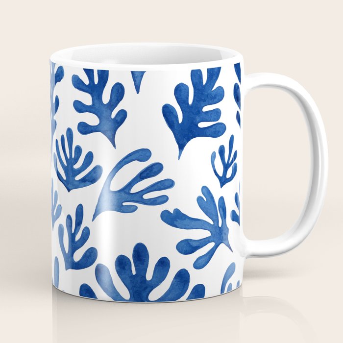 Matisse Blue Cut Outs Mid Century Modern Art Pattern Coffee Mug Gallery Image 1
