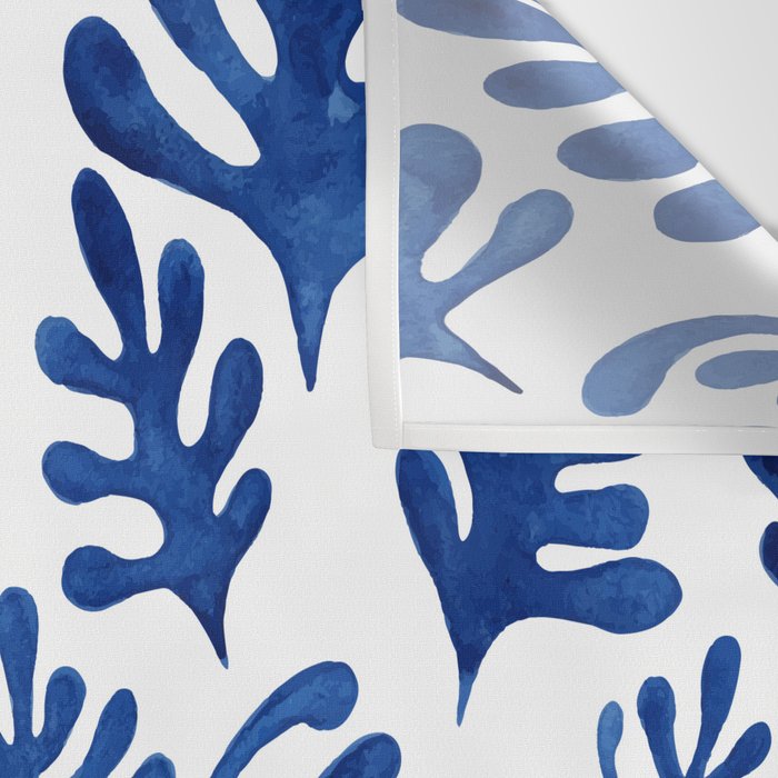 Matisse Blue Cut Outs Mid Century Modern Art Pattern Wall Tapestry Gallery Image 3