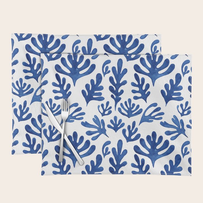 Matisse Blue Cut Outs Mid Century Modern Art Pattern Placemat Gallery Image 1