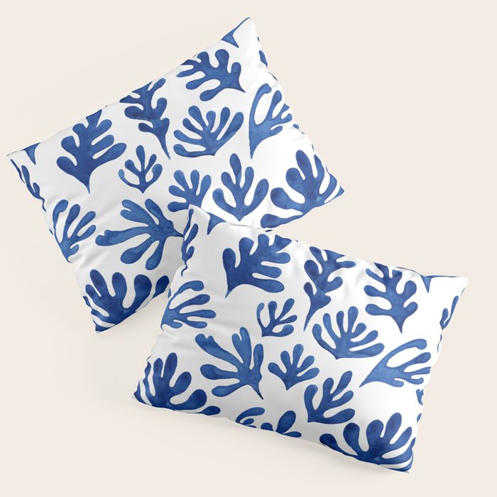 Matisse Blue Cut Outs Mid Century Modern Art Pattern Pillow Sham Gallery Image 3