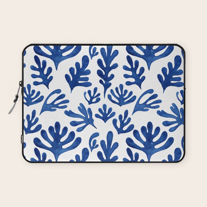 Matisse Blue Cut Outs Mid Century Modern Art Pattern Laptop Sleeve Gallery Image 1