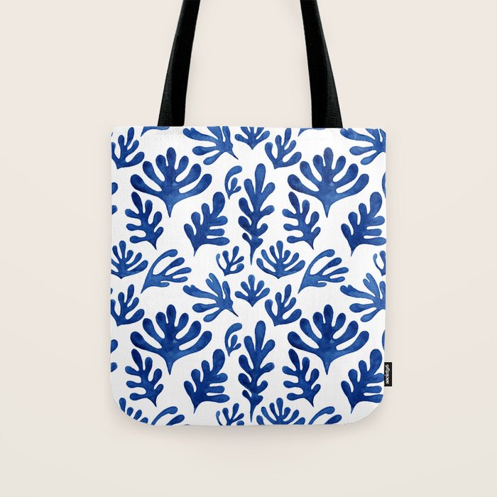 Matisse Blue Cut Outs Mid Century Modern Art Pattern Tote Bag Gallery Image 1