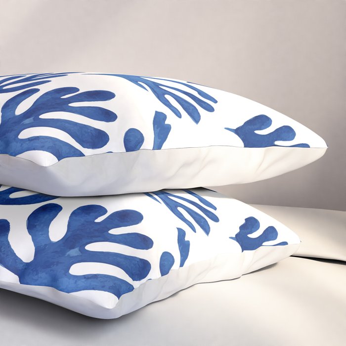 Matisse Blue Cut Outs Mid Century Modern Art Pattern Pillow Sham Gallery Image 3