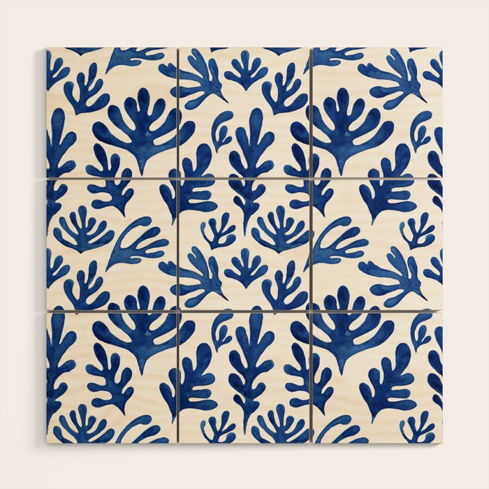 Matisse Blue Cut Outs Mid Century Modern Art Pattern Wood Wall Art Gallery Image 1