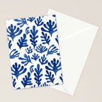 Matisse Blue Cut Outs Mid Century Modern Art Pattern Stationery Card Gallery Image 2