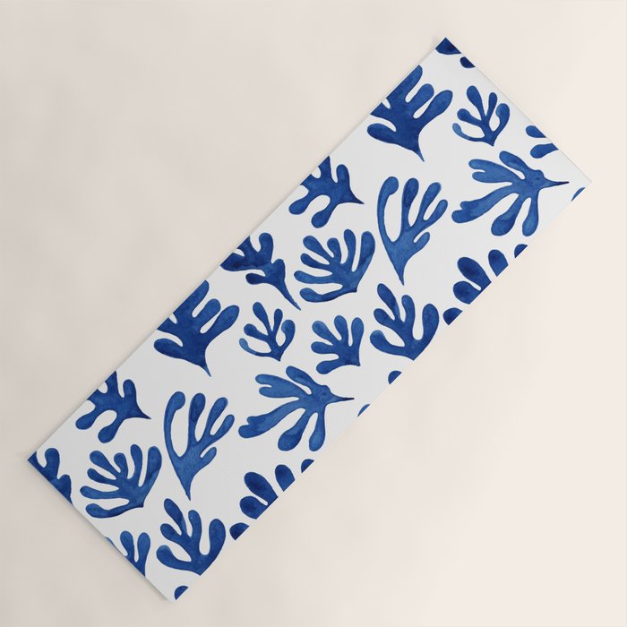 Matisse Blue Cut Outs Mid Century Modern Art Pattern Yoga Mat Gallery Image 1