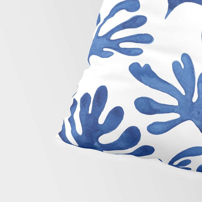 Matisse Blue Cut Outs Mid Century Modern Art Pattern Pillow Sham Gallery Image 4