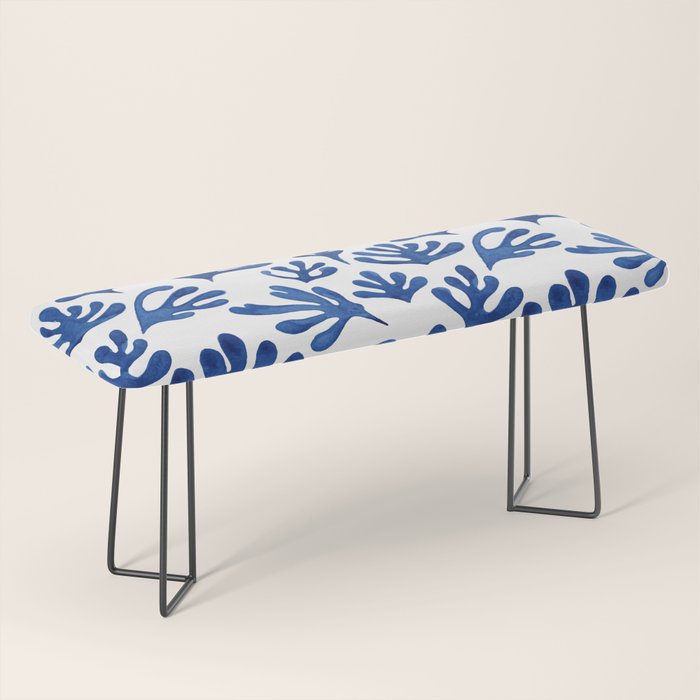 Matisse Blue Cut Outs Mid Century Modern Art Pattern Bench Gallery Image 1