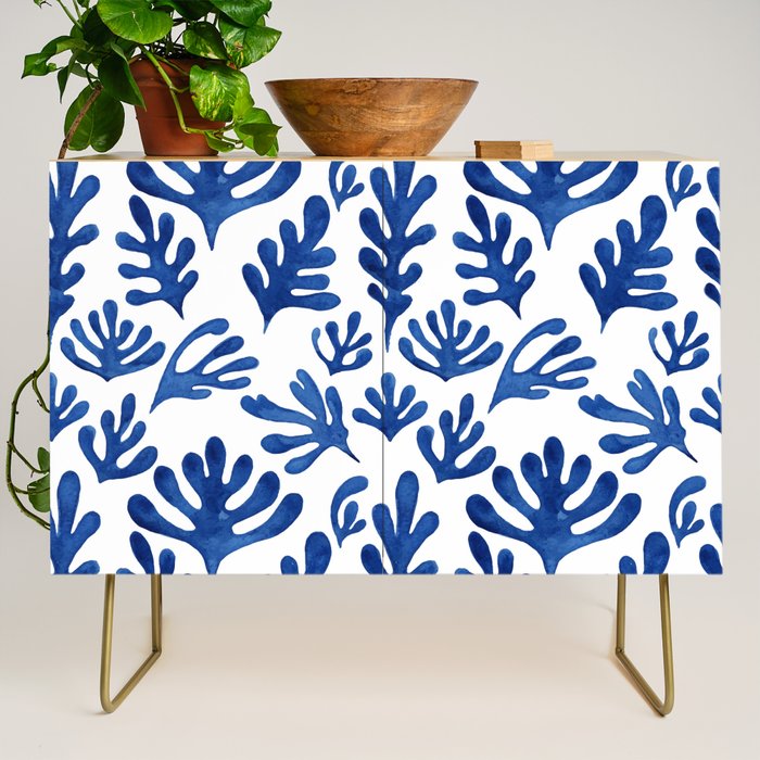 Matisse Blue Cut Outs Mid Century Modern Art Pattern Credenza Gallery Image 1