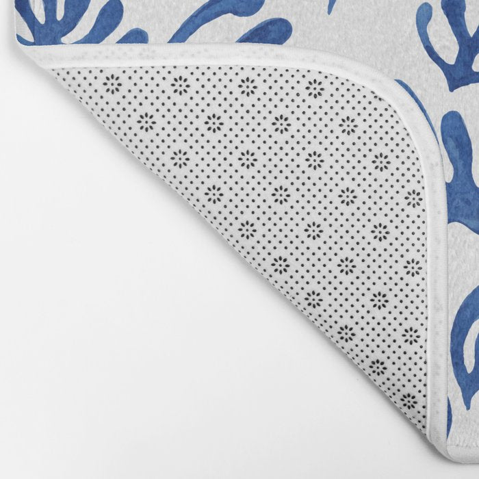 Matisse Blue Cut Outs Mid Century Modern Art Pattern Bath Mat Gallery Image 2