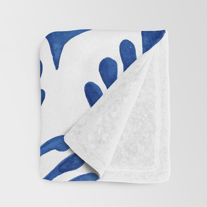 Matisse Blue Cut Outs Mid Century Modern Art Pattern Throw Blanket Gallery Image 3