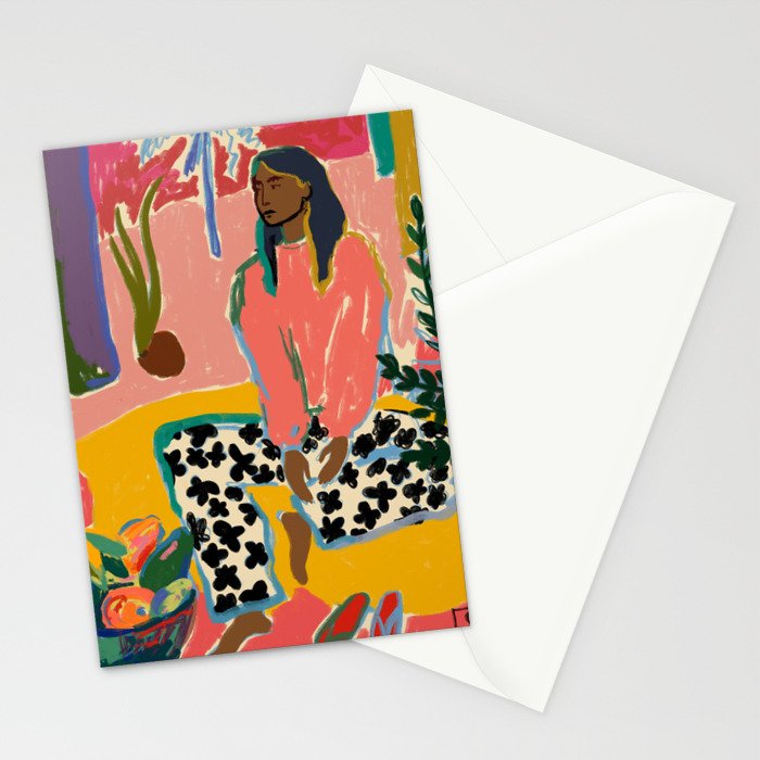 WOMAN WITH FRUIT Stationery Card Gallery Image 2