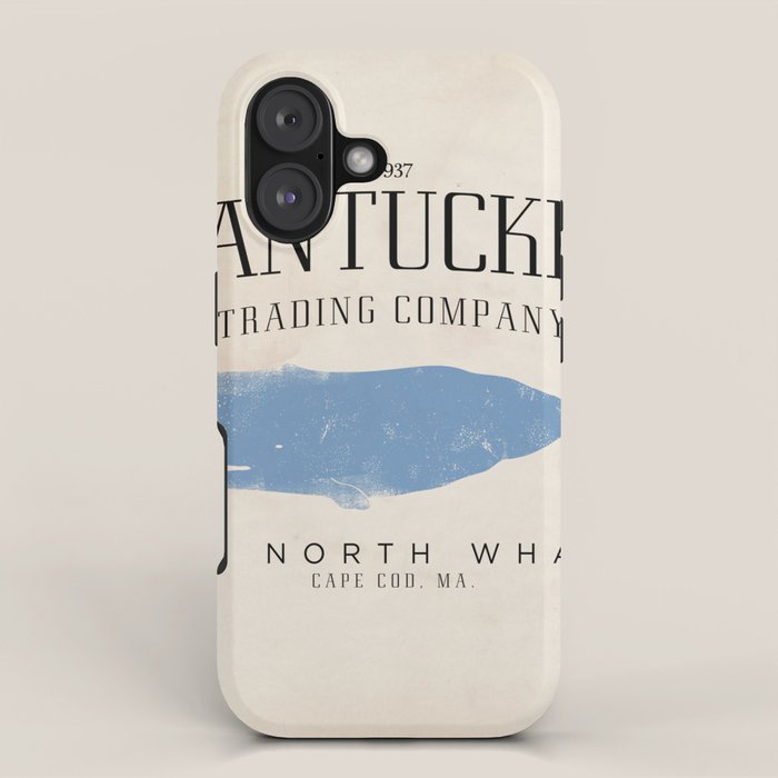 Nantucket whale nautical ocean wharf Massachusetts cottage beach house art iPhone Case Gallery Image 1