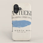 Nantucket whale nautical ocean wharf Massachusetts cottage beach house art iPhone Case Gallery Image 1