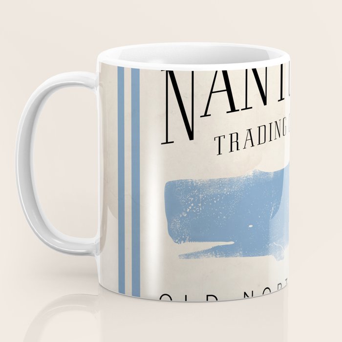 Nantucket whale nautical ocean wharf Massachusetts cottage beach house art Coffee Mug Gallery Image 3
