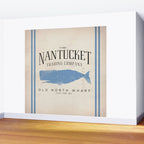 Nantucket whale nautical ocean wharf Massachusetts cottage beach house art Wall Mural Gallery Image 2