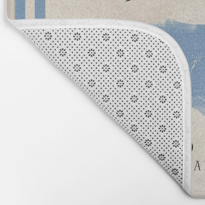 Nantucket whale nautical ocean wharf Massachusetts cottage beach house art Bath Mat Gallery Image 2