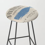 Nantucket whale nautical ocean wharf Massachusetts cottage beach house art Stool Gallery Image 2