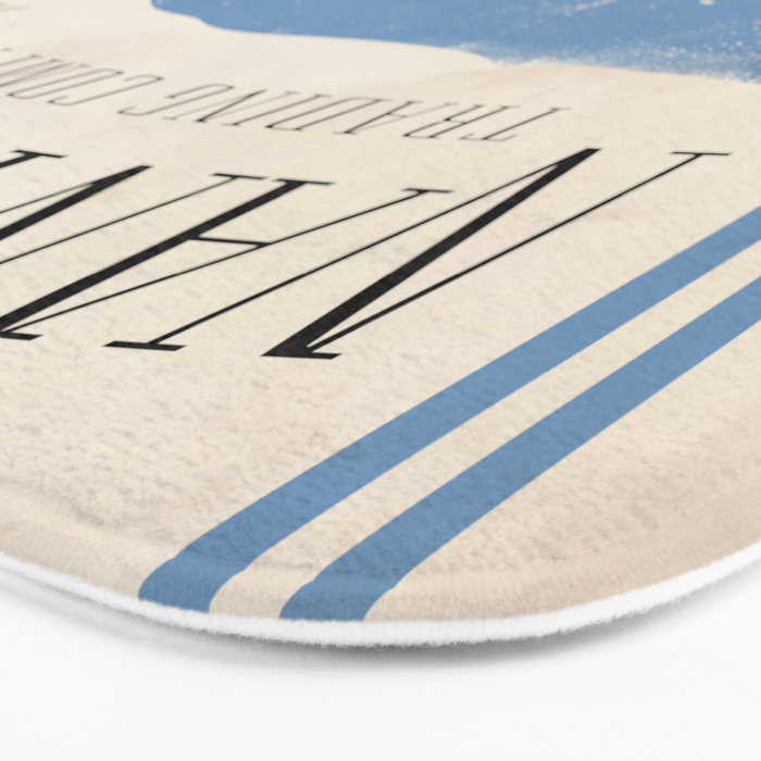 Nantucket whale nautical ocean wharf Massachusetts cottage beach house art Bath Mat Gallery Image 3