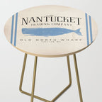Nantucket whale nautical ocean wharf Massachusetts cottage beach house art Side Table Gallery Image 2