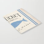 Nantucket whale nautical ocean wharf Massachusetts cottage beach house art Notebook Gallery Image 2
