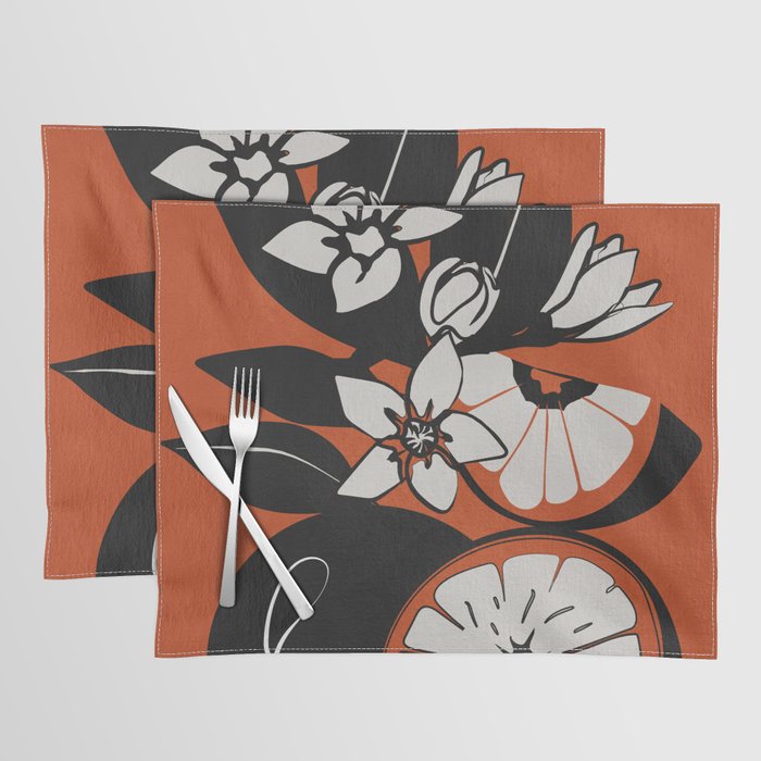 Line Art Oranges 2 Placemat Gallery Image 1
