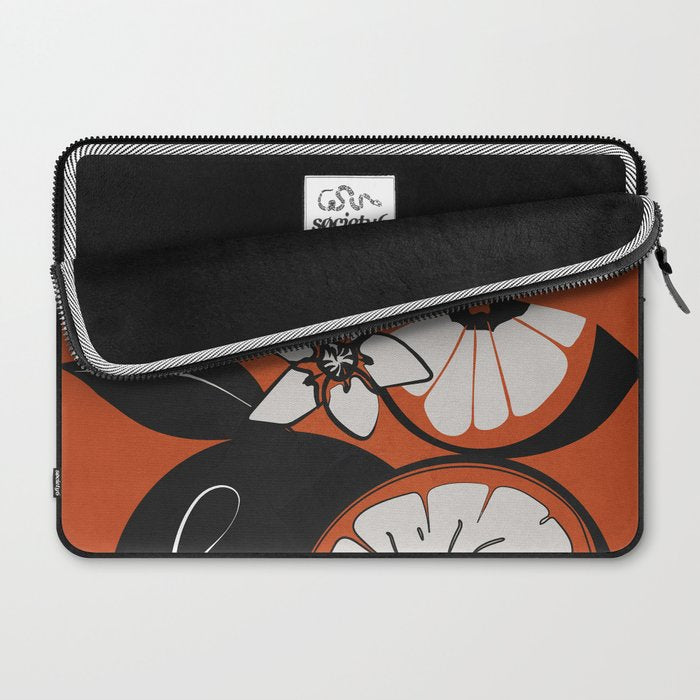 Line Art Oranges 2 Laptop Sleeve Gallery Image 2