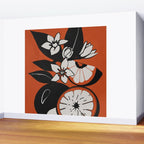 Line Art Oranges 2 Wall Mural Gallery Image 2