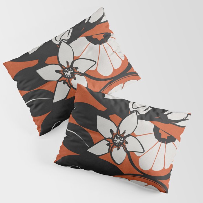 Line Art Oranges 2 Pillow Sham Gallery Image 1