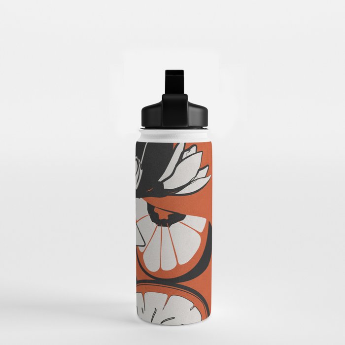 Line Art Oranges 2 Water Bottle Gallery Image 2