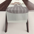 Wildflower bouquet in vase illustration - pantone brown mocha mousse Table Runner Gallery Image 1
