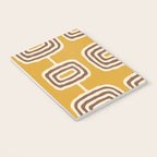 Mid Century Modern Atomic Rings Pattern 263 Yellow Brown and Beige Notebook Gallery Image 3