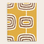 Mid Century Modern Atomic Rings Pattern 263 Yellow Brown and Beige Notebook Gallery Image 4