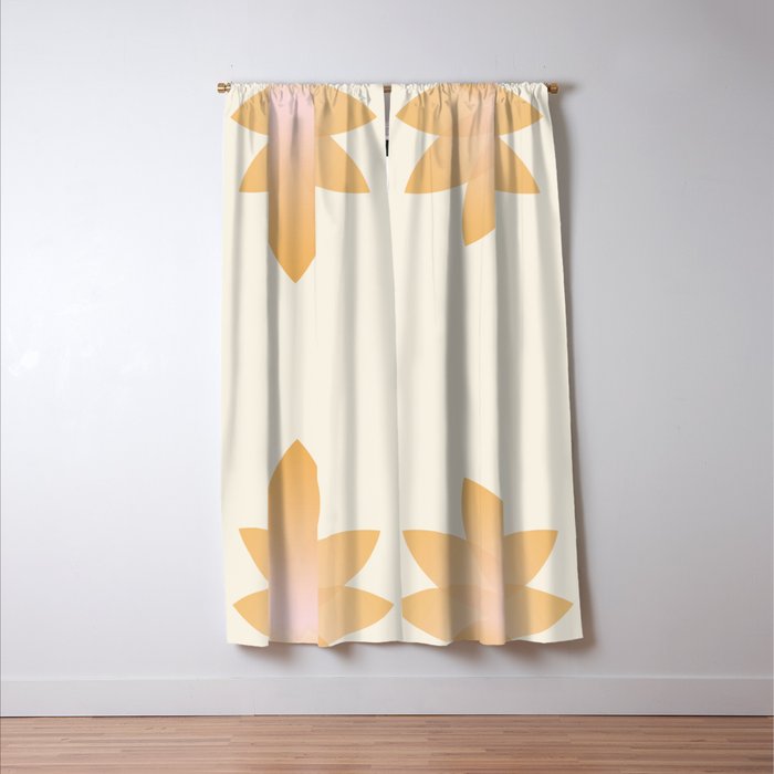 Lotus Flower Minimalism I Window Curtain Gallery Image 3