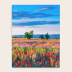 Red poppy field floral blossom landscape color photograph Notebook Gallery Image 4