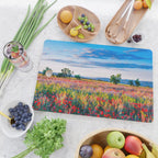 Red poppy field floral blossom landscape color photograph Cutting Board Gallery Image 2