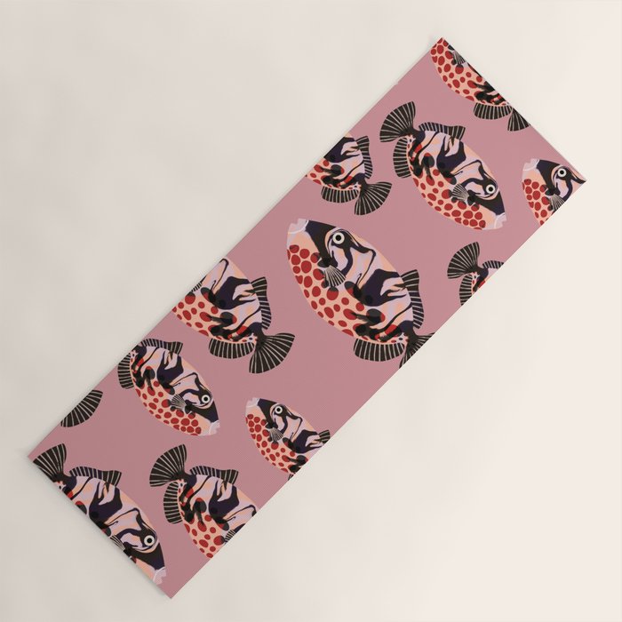 Tropical Fish with Red Polka Dots Yoga Mat Gallery Image 1