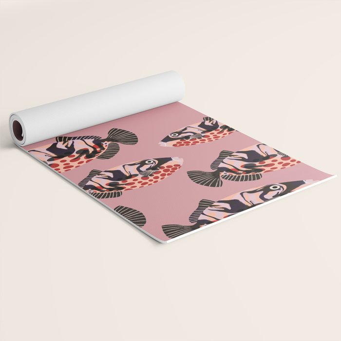 Tropical Fish with Red Polka Dots Yoga Mat Gallery Image 2