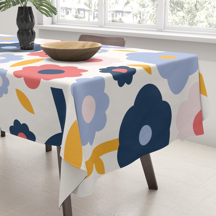 Big colorful flowers pattern Tablecloth Gallery Image 3